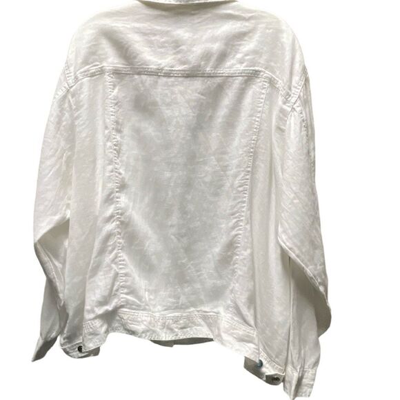 NWT Jones New York size 3X white Linen jacket - Picture 2 of 10
